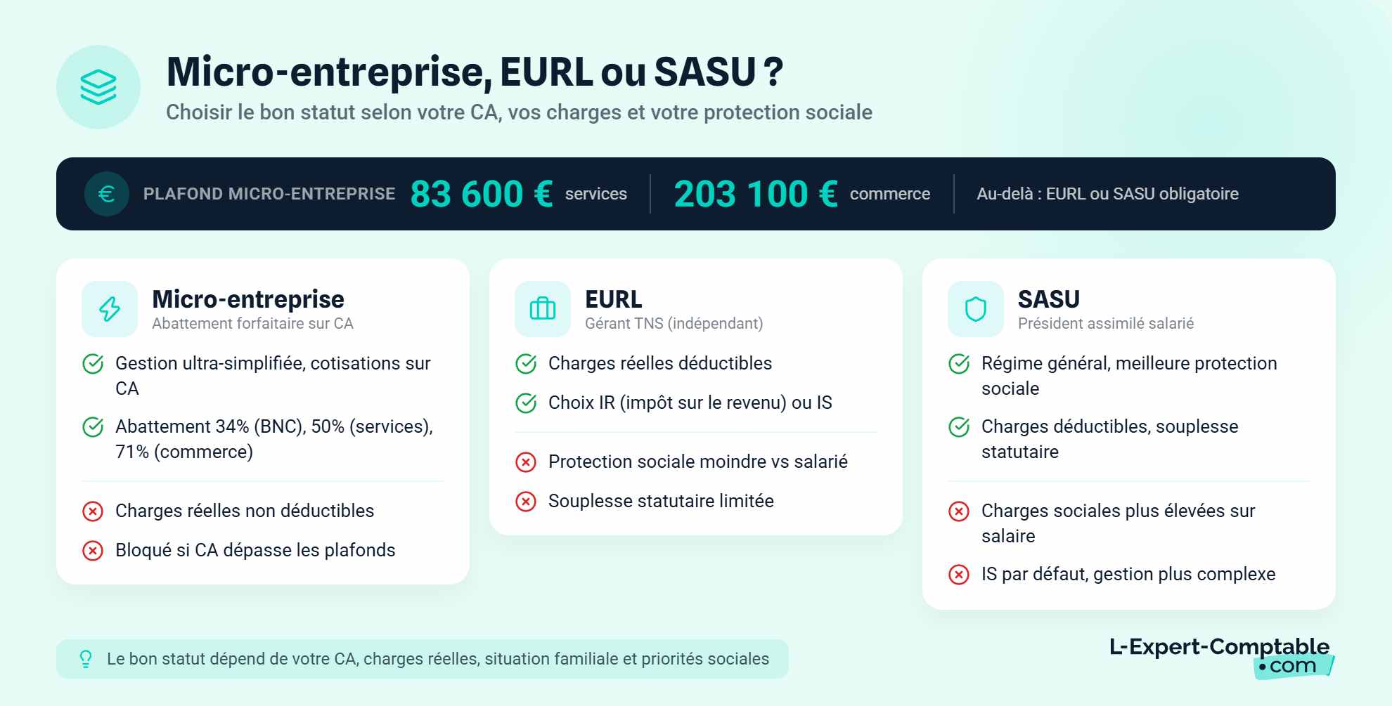 Simulateur statut juridique