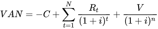 Formule de la VAN