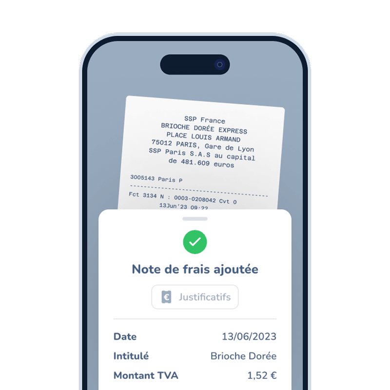 Ajout automatique d'un justificatif depuis l'application